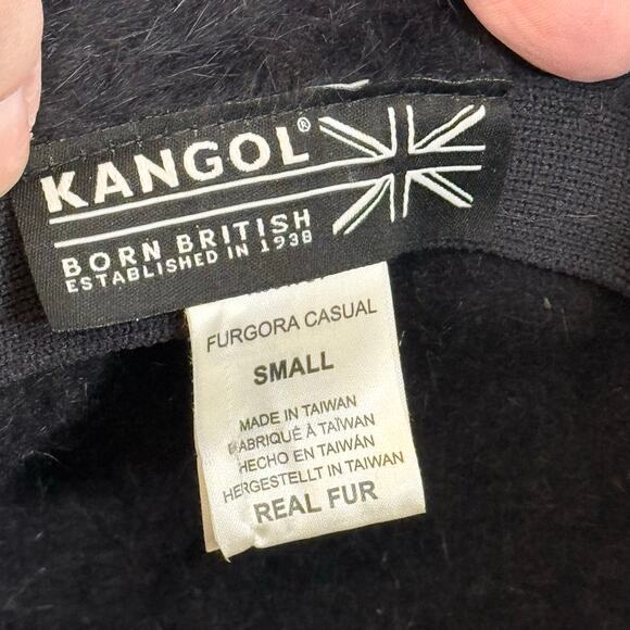 Vintage Kangol Furgora Bucket Hat Black Adult 25" Small Real Fur Angora Hip Hop - Picture 6 of 8